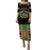 Personalized Sao Tome and Principe Roots Puletasi African Map in Fingerprint and Tribal Colors