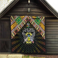 Sao Tome and Principe Roots Quilt African Map in Fingerprint and Tribal Colors