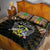 Sao Tome and Principe Roots Quilt Bed Set African Map in Fingerprint and Tribal Colors