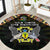 Sao Tome and Principe Roots Round Carpet African Map in Fingerprint and Tribal Colors