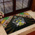 Sao Tome and Principe Roots Rubber Doormat African Map in Fingerprint and Tribal Colors
