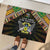 Sao Tome and Principe Roots Rubber Doormat African Map in Fingerprint and Tribal Colors
