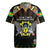 Personalized Sao Tome and Principe Roots Rugby Jersey African Map in Fingerprint and Tribal Colors