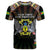 Personalized Sao Tome and Principe Roots T Shirt African Map in Fingerprint and Tribal Colors