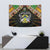 Sao Tome and Principe Roots Tapestry African Map in Fingerprint and Tribal Colors