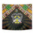 Sao Tome and Principe Roots Tapestry African Map in Fingerprint and Tribal Colors