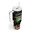 Sao Tome and Principe Roots Tumbler With Handle African Map in Fingerprint and Tribal Colors