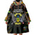 Personalized Sao Tome and Principe Roots Wearable Blanket Hoodie African Map in Fingerprint and Tribal Colors