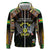 Personalized Sao Tome and Principe Roots Zip Hoodie African Map in Fingerprint and Tribal Colors