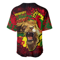 Unapologetically Black and Proud Baseball Jersey Africa Map with Lion - Wonder Print Shop