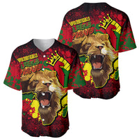 Unapologetically Black and Proud Baseball Jersey Africa Map with Lion - Wonder Print Shop