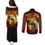 Unapologetically Black and Proud Couples Matching Puletasi Dress and Long Sleeve Button Shirts Africa Map with Lion - Wonder Print Shop