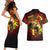 Unapologetically Black and Proud Couples Matching Short Sleeve Bodycon Dress and Hawaiian Shirt Africa Map with Lion - Wonder Print Shop