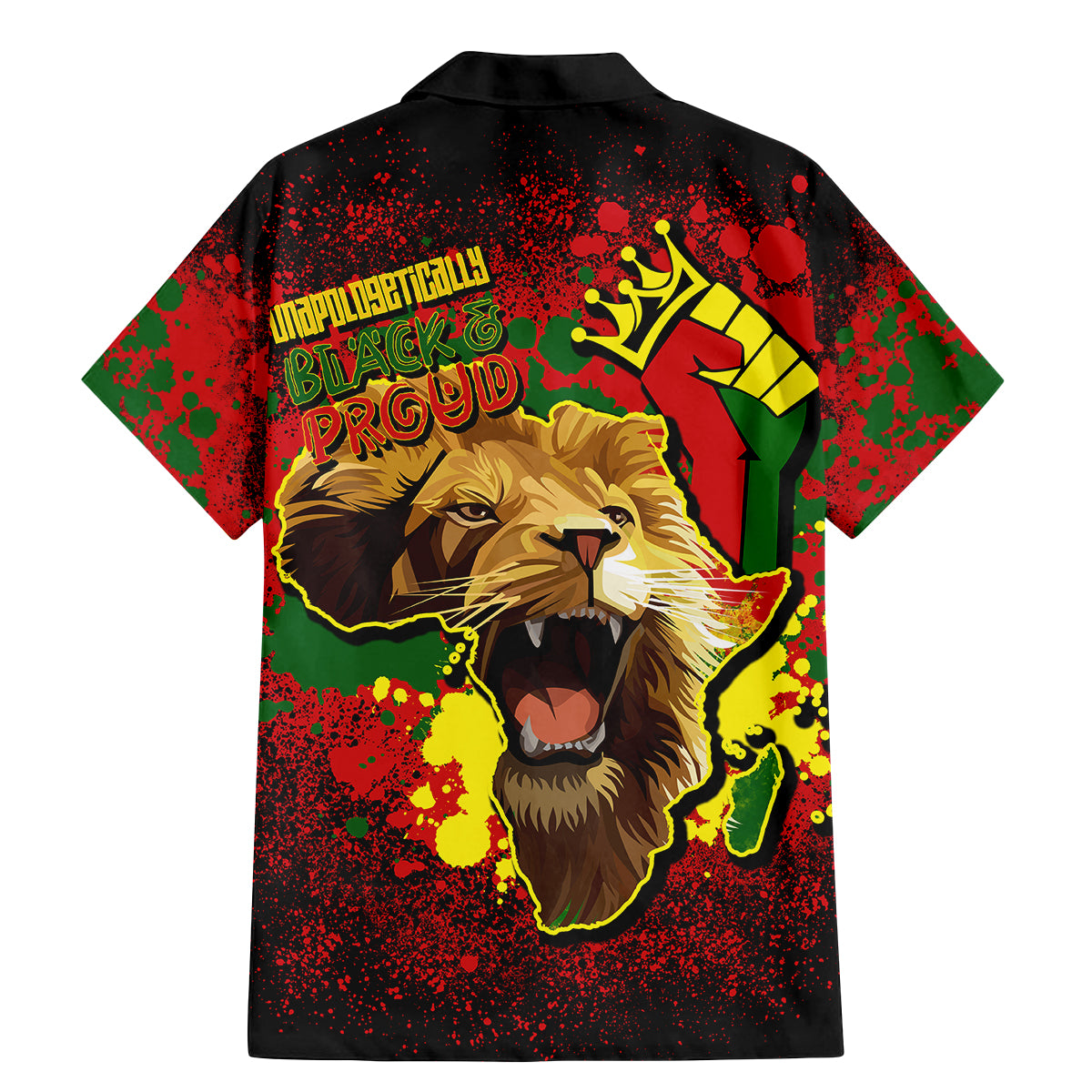 Unapologetically Black and Proud Family Matching Mermaid Dress and Hawaiian Shirt Africa Map with Lion - Wonder Print Shop