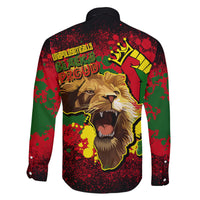 Unapologetically Black and Proud Family Matching Off Shoulder Maxi Dress and Hawaiian Shirt Africa Map with Lion - Wonder Print Shop