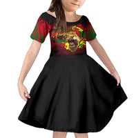 Unapologetically Black and Proud Family Matching Off Shoulder Short Dress and Hawaiian Shirt Africa Map with Lion - Wonder Print Shop