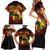 Unapologetically Black and Proud Family Matching Short Sleeve Bodycon Dress and Hawaiian Shirt Africa Map with Lion - Wonder Print Shop