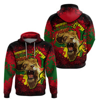 Unapologetically Black and Proud Hoodie Africa Map with Lion - Wonder Print Shop