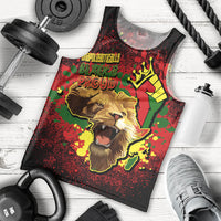 Unapologetically Black and Proud Men Tank Top Africa Map with Lion - Wonder Print Shop