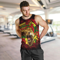 Unapologetically Black and Proud Men Tank Top Africa Map with Lion - Wonder Print Shop