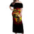 Unapologetically Black and Proud Off Shoulder Maxi Dress Africa Map with Lion - Wonder Print Shop