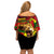 Unapologetically Black and Proud Off Shoulder Short Dress Africa Map with Lion - Wonder Print Shop