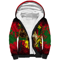 Unapologetically Black and Proud Sherpa Hoodie Africa Map with Lion - Wonder Print Shop