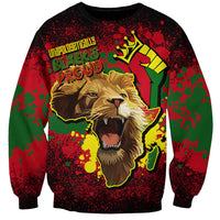 Unapologetically Black and Proud Sweatshirt Africa Map with Lion - Wonder Print Shop
