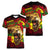 Unapologetically Black and Proud Women V Neck T Shirt Africa Map with Lion - Wonder Print Shop