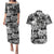 African Couples Matching Puletasi Dress and Hawaiian Shirt Black Power Images - Wonder Print Shop