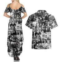 African Couples Matching Summer Maxi Dress and Hawaiian Shirt Black Power Images - Wonder Print Shop