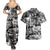 African Couples Matching Summer Maxi Dress and Hawaiian Shirt Black Power Images - Wonder Print Shop