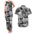 African Couples Matching Tank Maxi Dress and Hawaiian Shirt Black Power Images - Wonder Print Shop