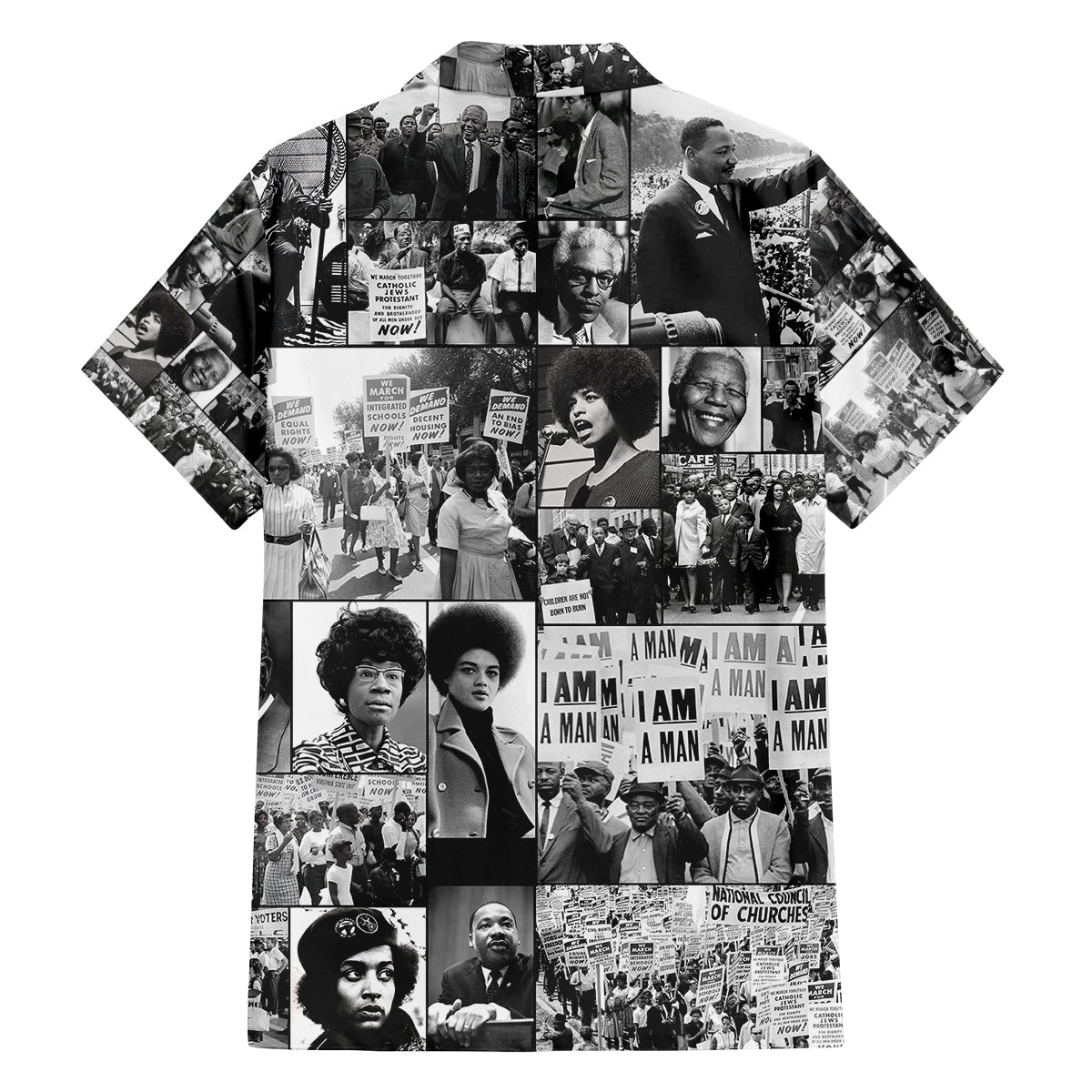 African Family Matching Long Sleeve Bodycon Dress and Hawaiian Shirt Black Power Images - Wonder Print Shop