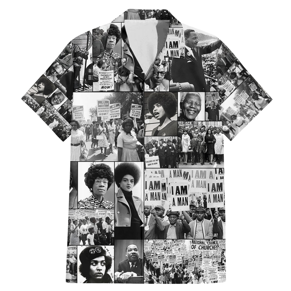 African Family Matching Mermaid Dress and Hawaiian Shirt Black Power Images - Wonder Print Shop