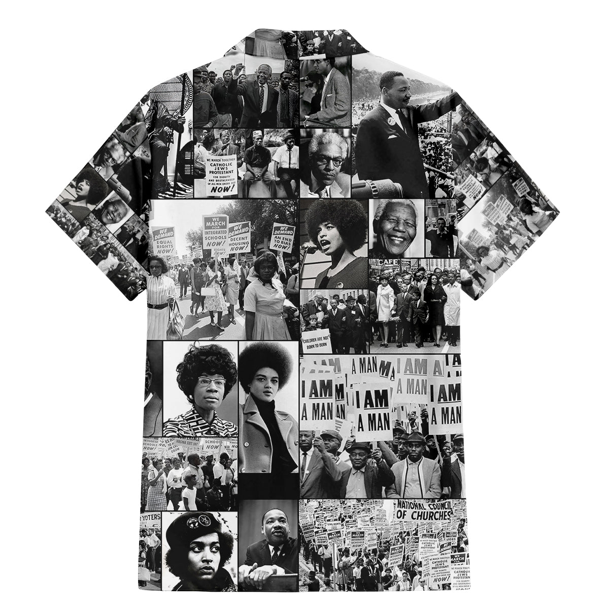 African Family Matching Mermaid Dress and Hawaiian Shirt Black Power Images - Wonder Print Shop