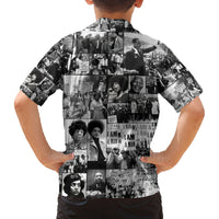 African Family Matching Off Shoulder Maxi Dress and Hawaiian Shirt Black Power Images - Wonder Print Shop