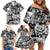 African Family Matching Off Shoulder Short Dress and Hawaiian Shirt Black Power Images - Wonder Print Shop