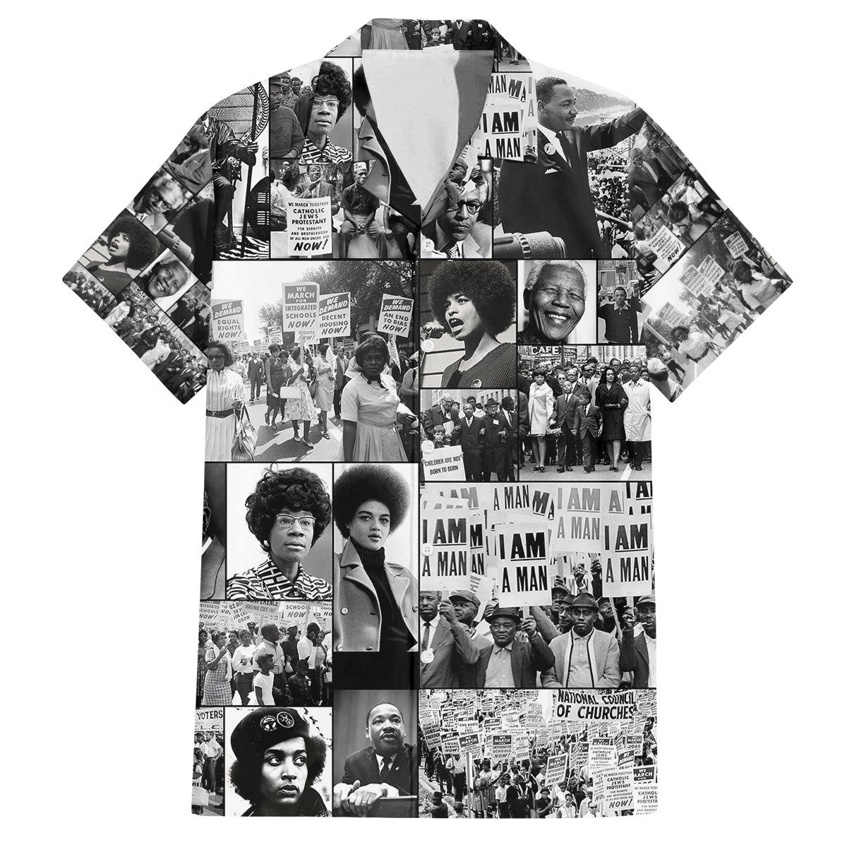 African Family Matching Summer Maxi Dress and Hawaiian Shirt Black Power Images - Wonder Print Shop
