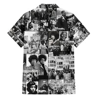 African Family Matching Tank Maxi Dress and Hawaiian Shirt Black Power Images - Wonder Print Shop