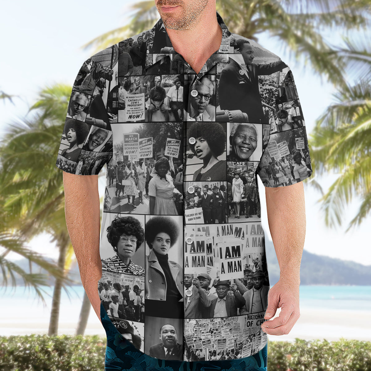 African Hawaiian Shirt Black Power Images - Wonder Print Shop