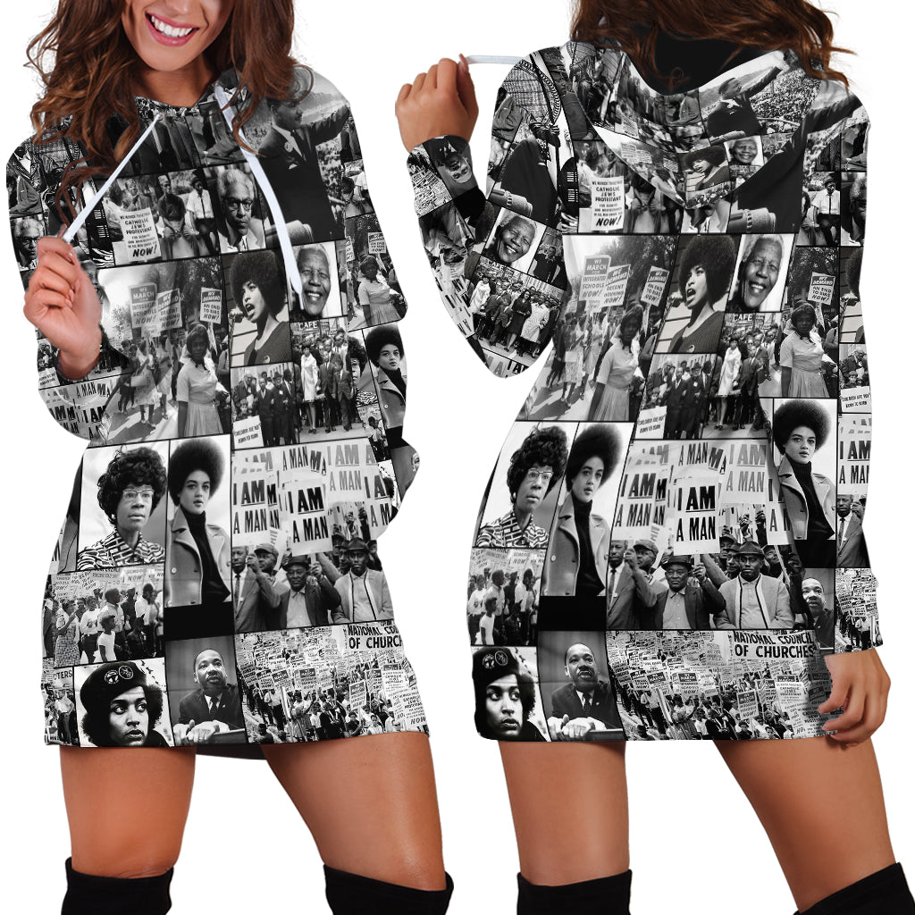 African Hoodie Dress Black Power Images - Wonder Print Shop