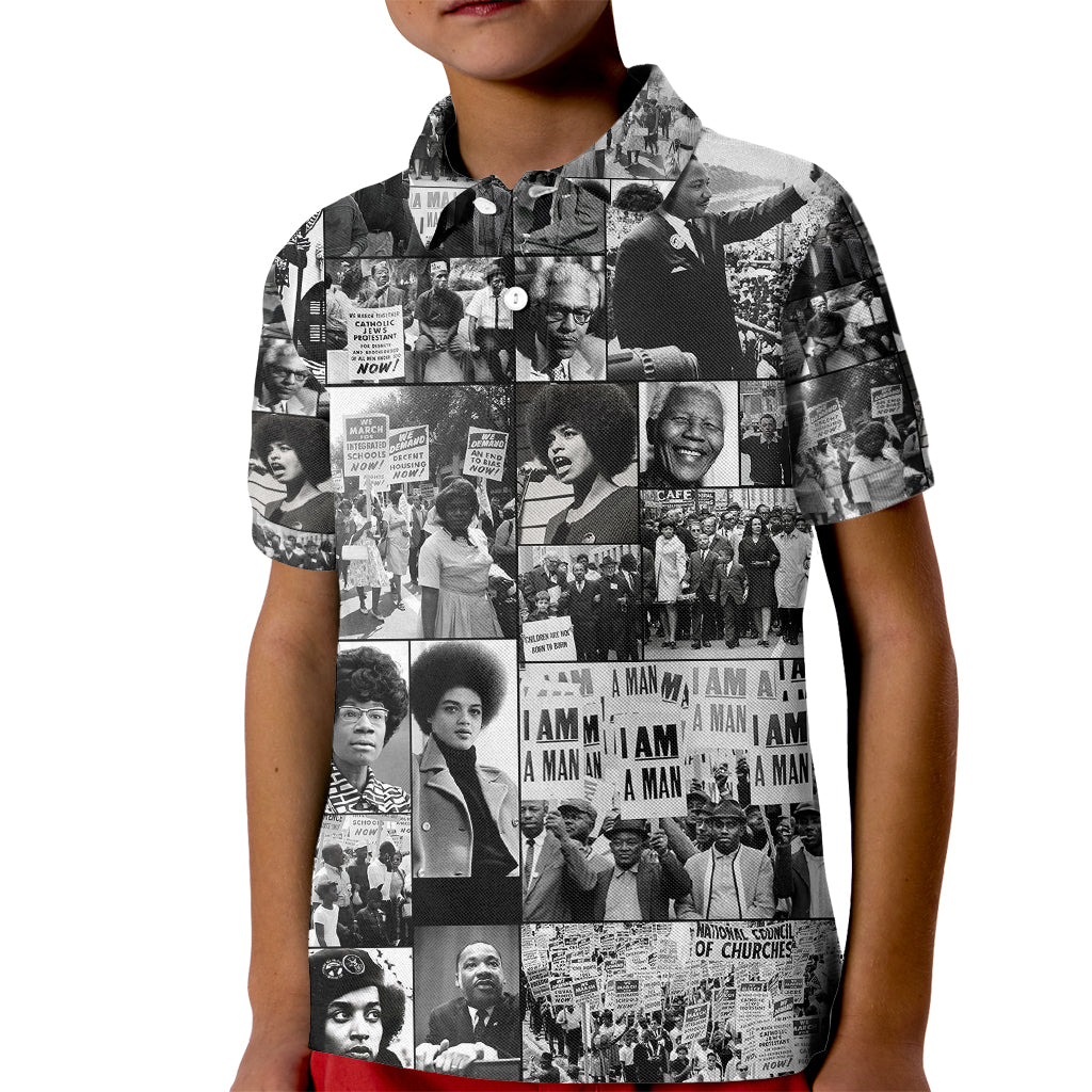 African Kid Polo Shirt Black Power Images - Wonder Print Shop