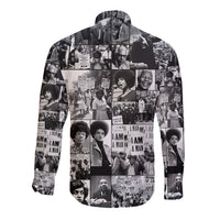 African Long Sleeve Button Shirt Black Power Images - Wonder Print Shop