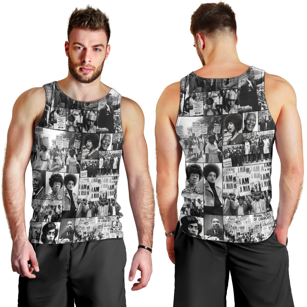 African Men Tank Top Black Power Images - Wonder Print Shop