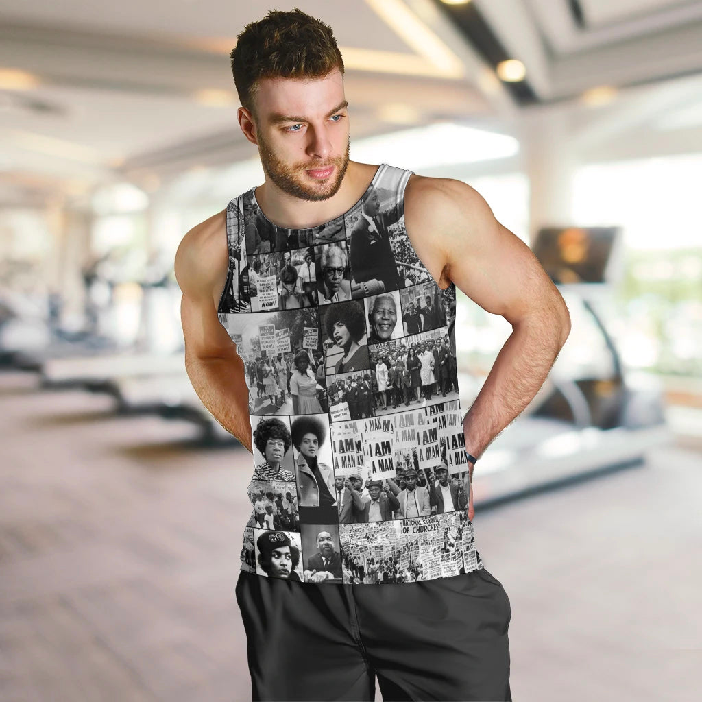 African Men Tank Top Black Power Images - Wonder Print Shop