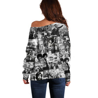 African Off Shoulder Sweater Black Power Images - Wonder Print Shop