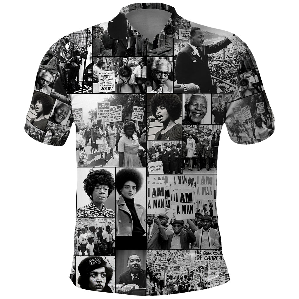 African Polo Shirt Black Power Images - Wonder Print Shop