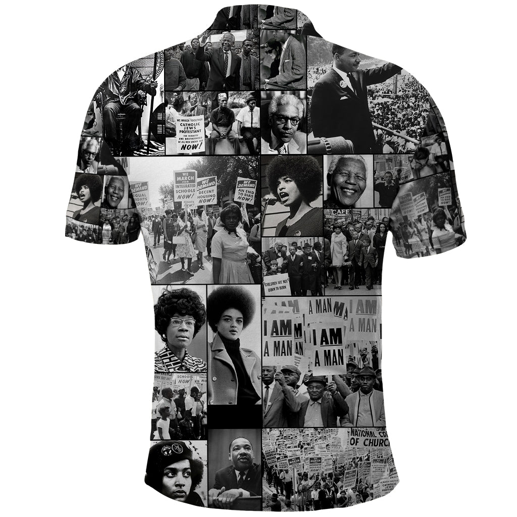 African Polo Shirt Black Power Images - Wonder Print Shop