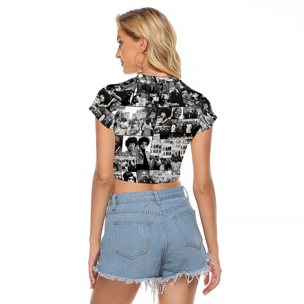 African Raglan Cropped T Shirt Black Power Images - Wonder Print Shop